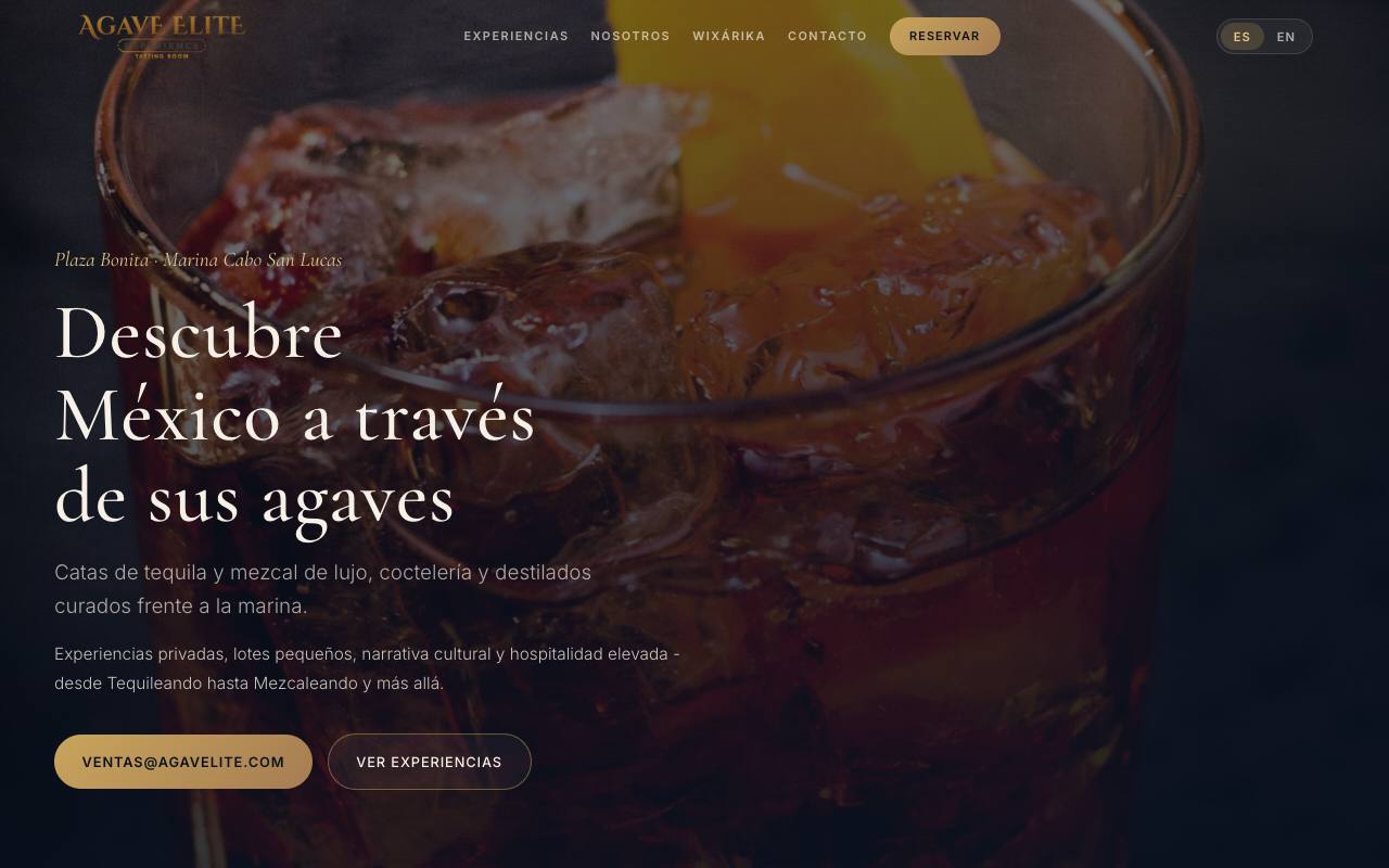 Agave bar and kitchen website