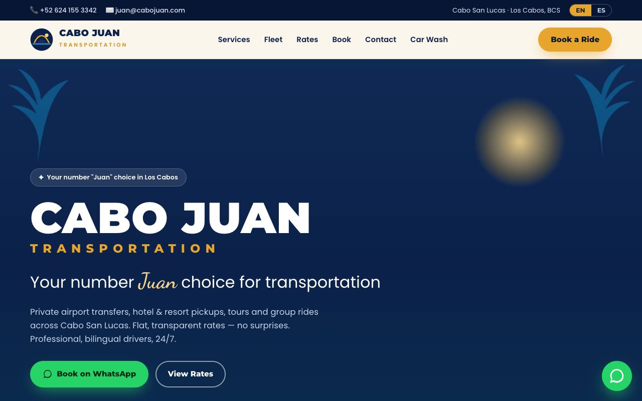 Cabo Juan restaurant website
